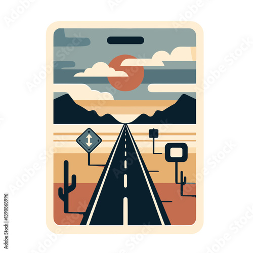 Minimalist vector illustration of an ID card or badge