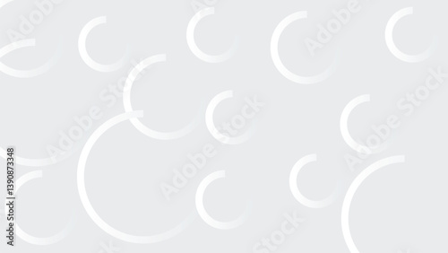 A subtle and elegant background design featuring a repeating pattern of delicate, soft white curves resembling semi-circles or C shapes.