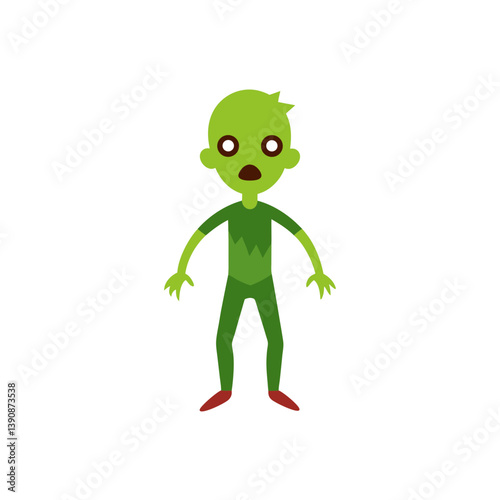 Zombie doodle on white background vector illustration
