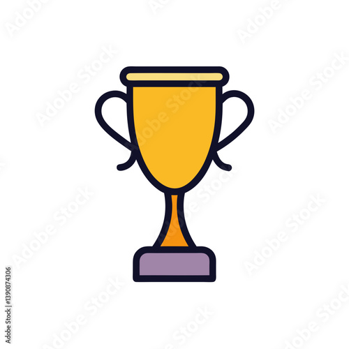 Trophy doodle on white background vector illustration