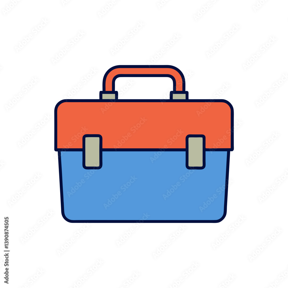 Toolbox doodle on white background vector illustration Toolbox doodle on white background vector illustration