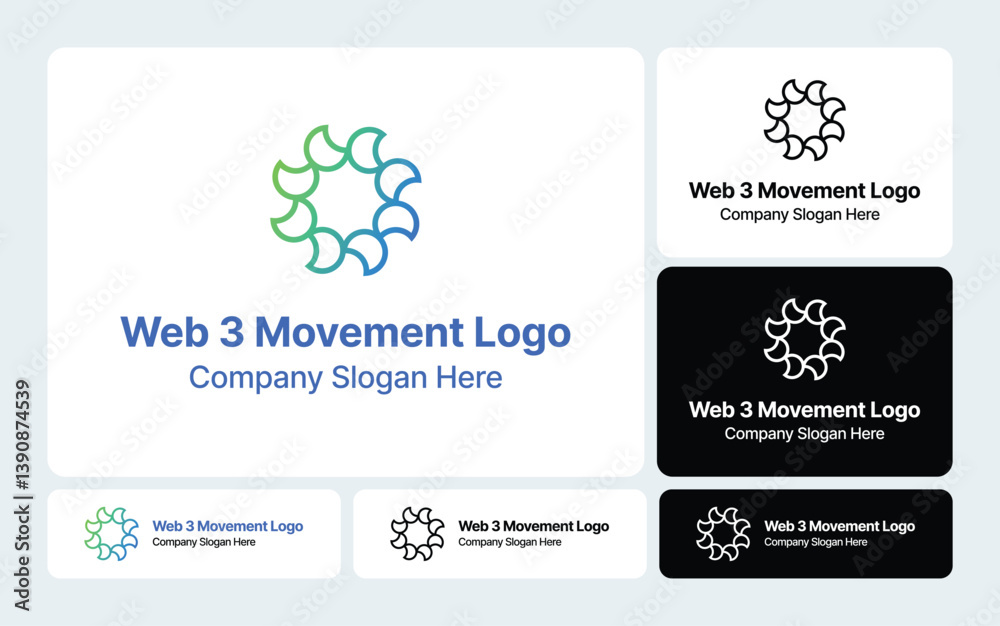 Obraz premium Web 3 Movement Logo: Embracing the Decentralized Internet