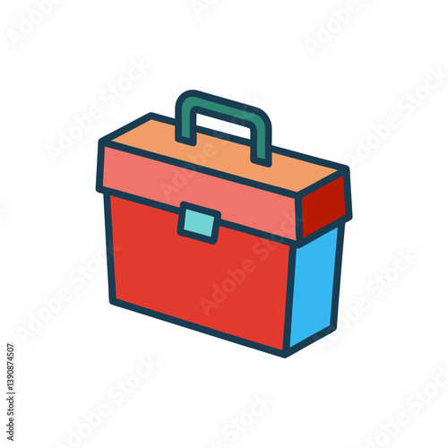 Toolbox doodle on white background vector illustration