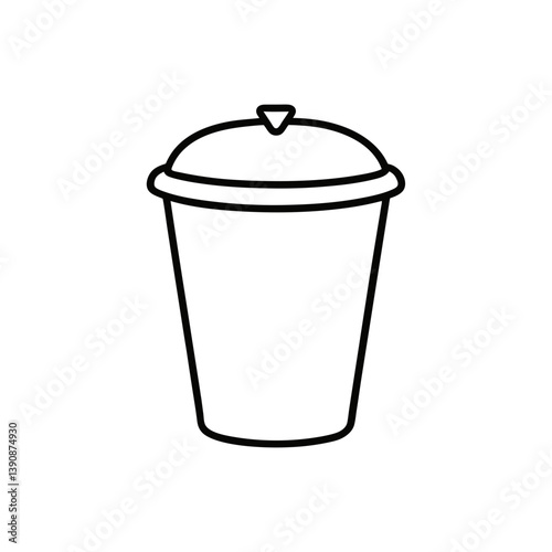Takeout cup doodle on white background vector illustration
