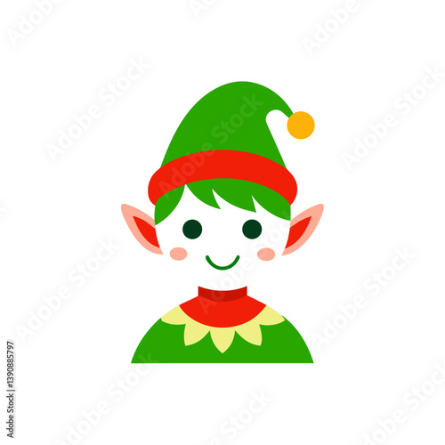Basic Elf Doodle Vector Clip Art Illustration