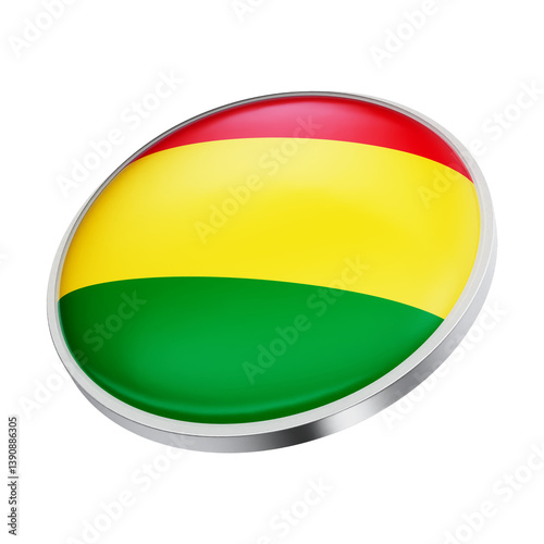 Free Download Bolivia flag button on white background - GFXLoad