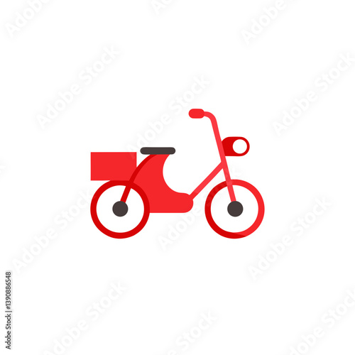 delivery bike doodle vector on white background