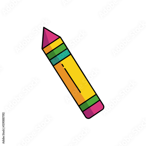 crayon sketch doodle vector on white background photo