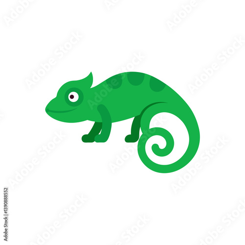 Chameleon Sketch on White Background