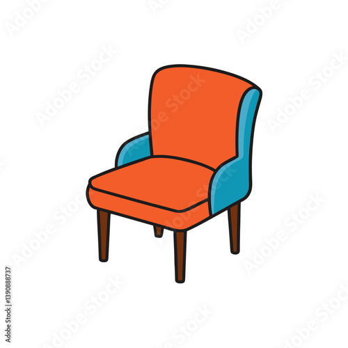Chair Doodle on White Background