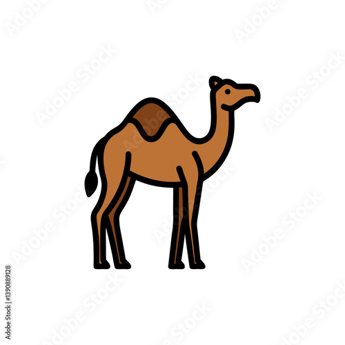 Camel Sketch on White Background