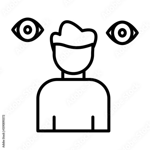 Paranoia Vector Line Icon Design