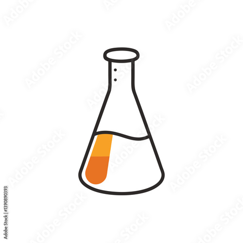 Beaker Doodle Hand Drawn Sketch on White Background