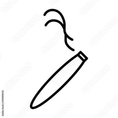 Cigar Vector Line Icon Design