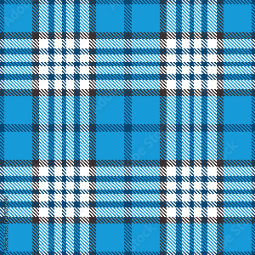 Deep prussian blue and Dark white Seamless Tartan Fabric Design