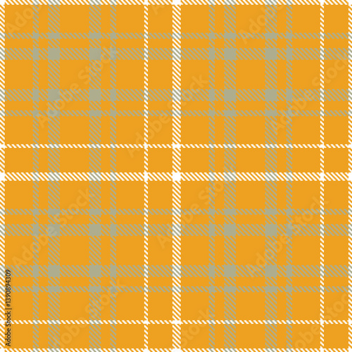 Timeless Bright squash & Highland bland Seamless Tartan Fabric Design
