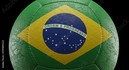 Brazilian Flag on Soccer Ball – Symbol of National Passion and Football Legacy