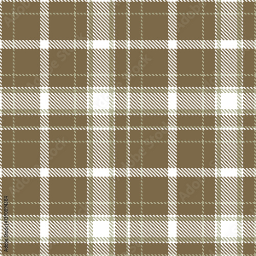 Classic white Tartan patterns fabric texture. Timeless Rich greyish brown Seamless Tartan