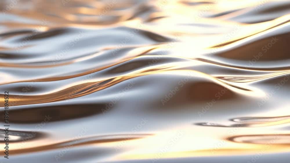 Iridescent flowing metallic liquid, abstract background