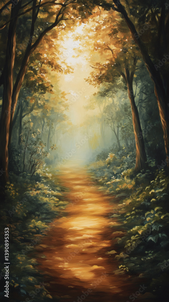 Fototapeta premium sunset in the forest