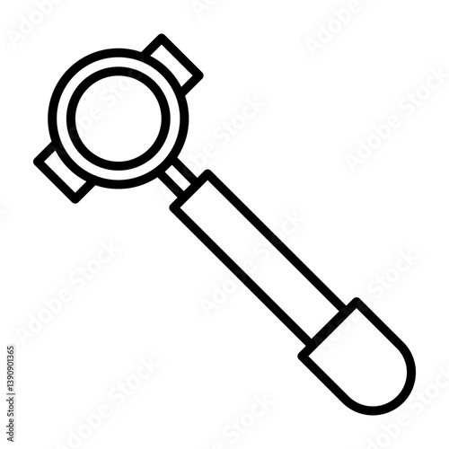 Portafilter Vector Line Icon Design