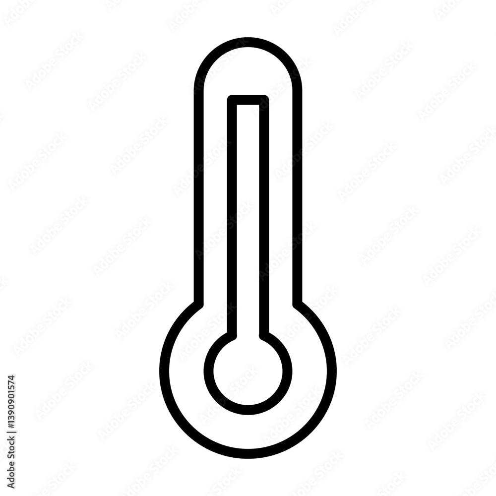 Thermometer Vector Line Icon Design Thermometer Vector Line Icon Design