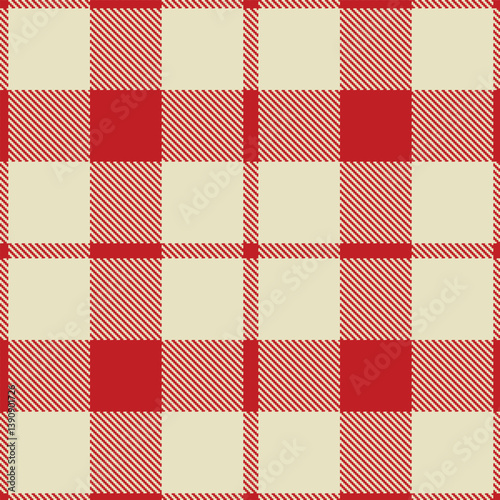 Timeless Seamless Tartan featuring Light scarlet and Classic pale Fabric Design