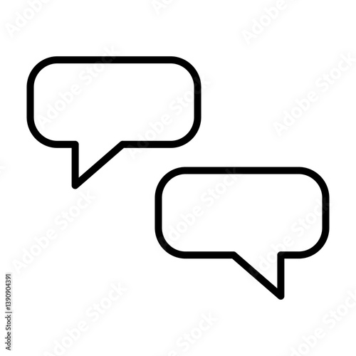 Messages Vector Line Icon Design