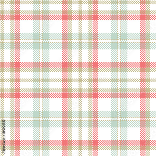 Dusty white Tartan patterns fabric texture. Timeless Dusty putty Seamless Tartan