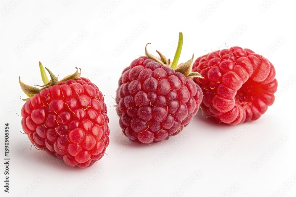 Fresh Raspberries Arranged on a Clean Surface for Display Generative AI Fresh Raspberries Arranged on a Clean Surface for Display Generative AI