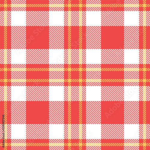 Timeless Vivid light red & Dusty butterscotch Seamless Tartan Fabric Design