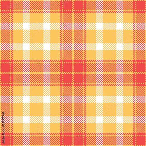 Timeless Dark butterscotch & Vintage light red Seamless Tartan Fabric Design