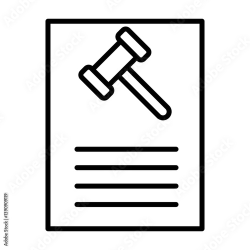 Rules Vector Line Icon Design