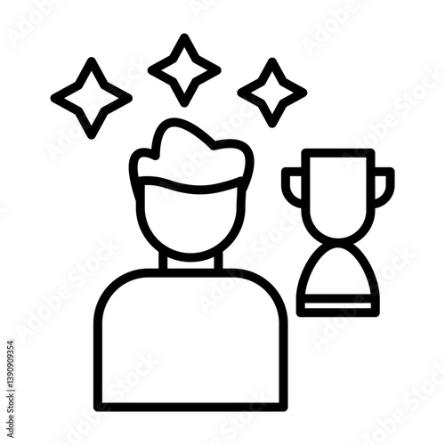 Success Vector Line Icon Design