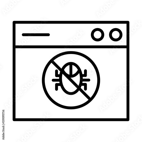 Debugging Vector Line Icon Design