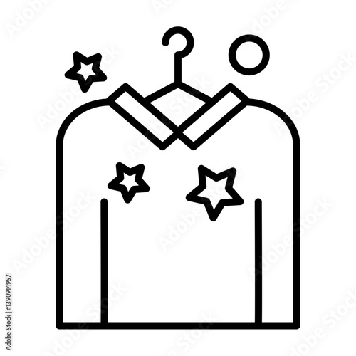 Dry Cleaning Vector Line Icon Design