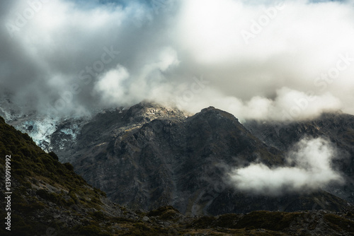 A cloudy atmosphere in the mountains.