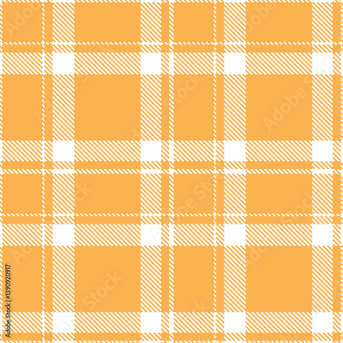 Metallic white Seamless Tartan with Light butterscotch accents Fabric Design