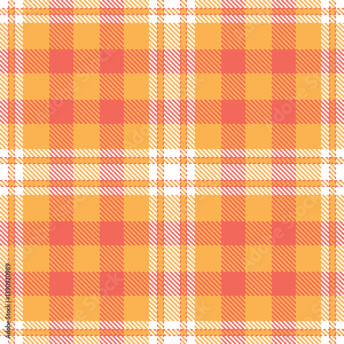 Timeless Dusty orange pink & Traditional butterscotch Seamless Tartan Fabric Design