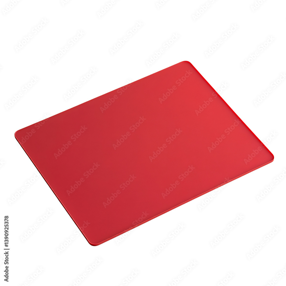 A Sleek Rectangular Silicone Baking Mat with Polished Red Cutting Board Isolated on Transparent Background A Sleek Rectangular Silicone Baking Mat with Polished Red Cutting Board Isolated on Transparent Background