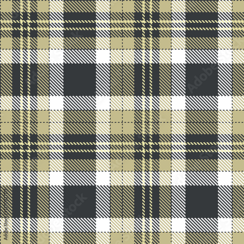 Sandy dark grey and Vivid putty Seamless Tartan Fabric Design