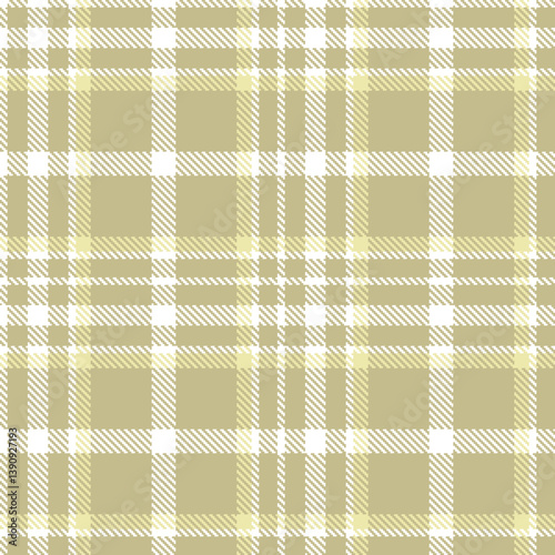 Timeless Vivid white & Fire putty Seamless Tartan Fabric Design