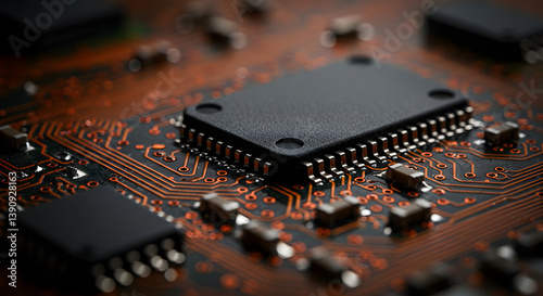 close up of a computer chip