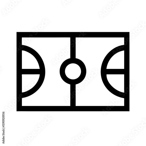 Basketball Court Icon Vector Design