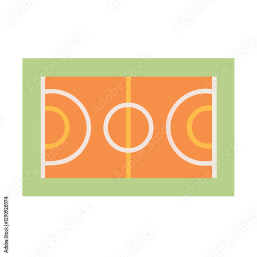Basketball Court Icon Vector Design