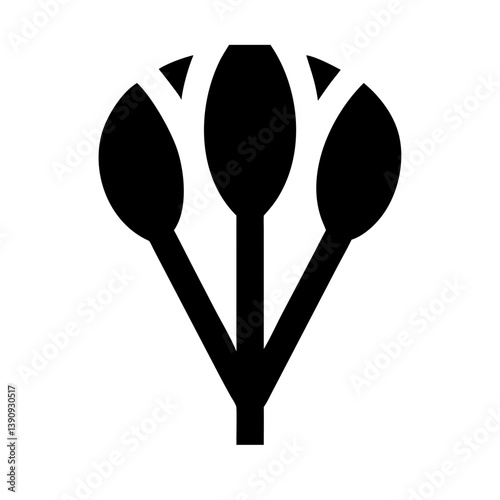 Chive Blossoms Icon Vector Design