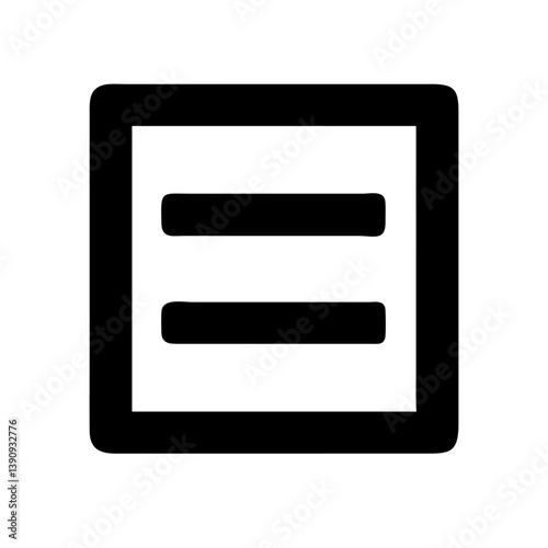Equal Icon Vector Design