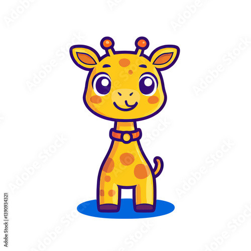 Adorable animated canine personality with lively demeanor depicted in contemporary two-dimensional design