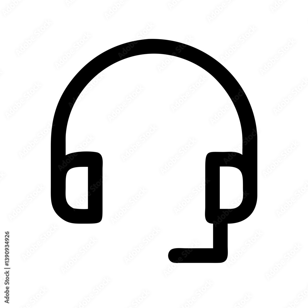 Headset Icon Vector Design Headset Icon Vector Design