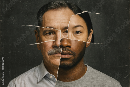An image representing identity theft and deepfake technology. Promoting prevention of cybercrime and fraud.